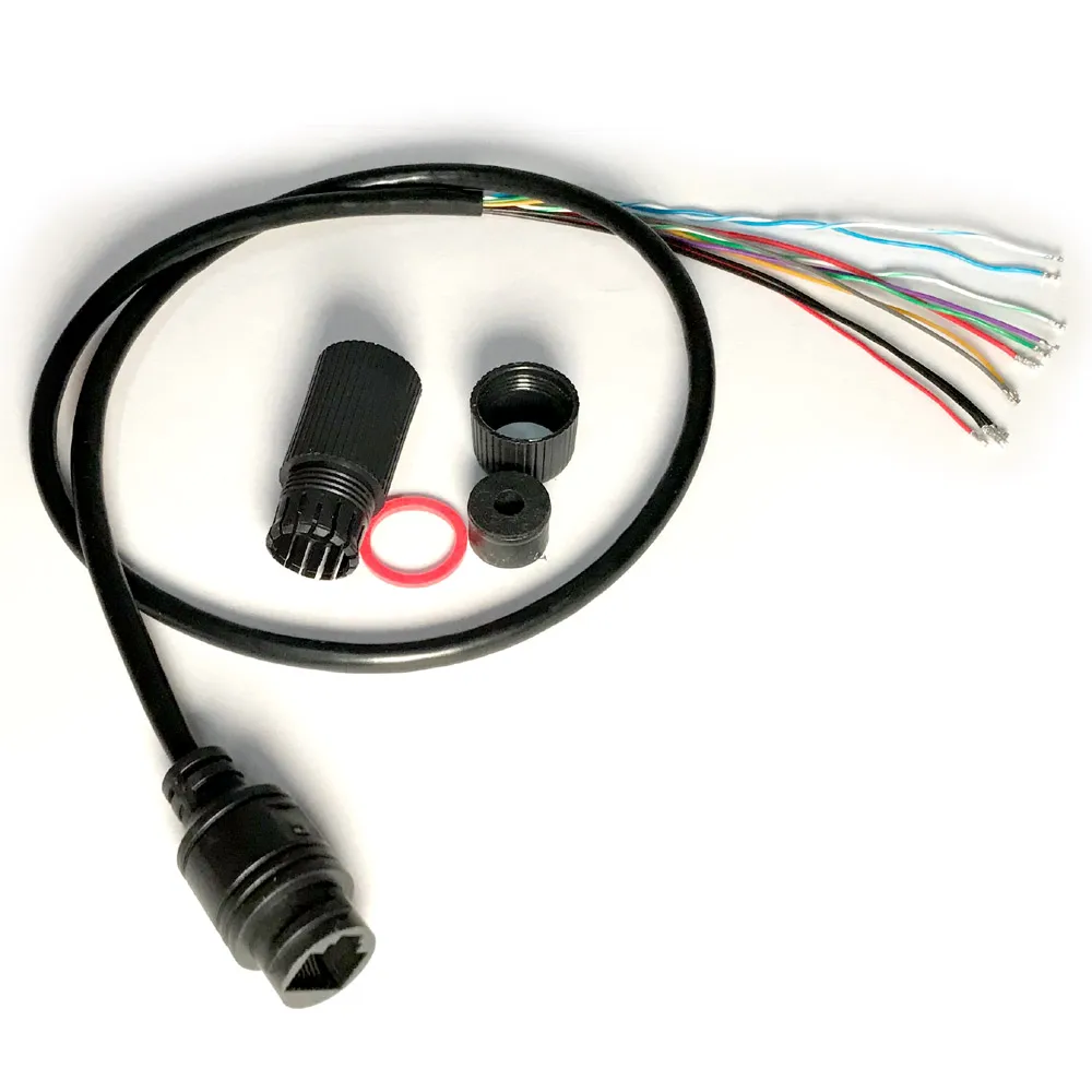 Cámara de red CCTV POE IP, módulo PCB, cable de alimentación de vídeo, 60cm, conector hembra RJ45 con Terminlas