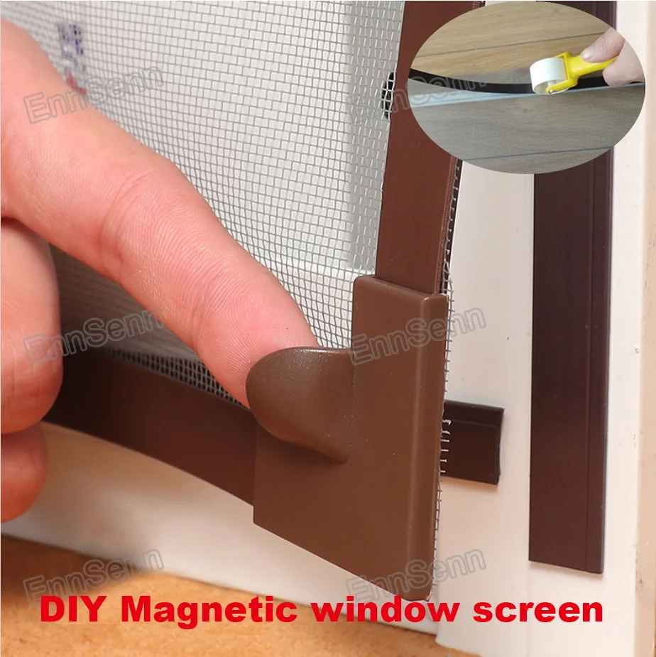 Adjustable Removable Magnetic Window Screen for Motorhomes, Washable Invisible Fly Mosquito Screen Net Mesh, DIY Customize