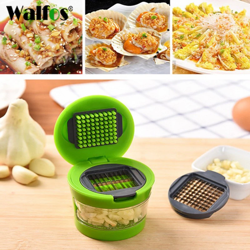 

Walfos Hot Sales Practical Home Kitchen Tool Kit Garlic Press Chopper Slicer Hand Presser Garlic Grinder