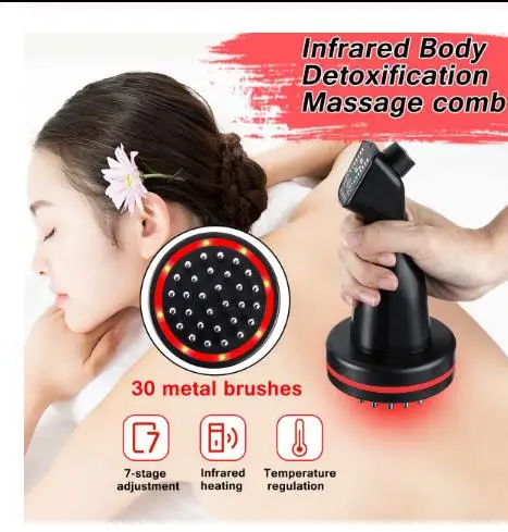 microcurrent Infrared body Detoxification massage Meridian Electronic acupuncture Warm Brush slim Device Promote Blood Relax