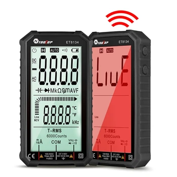 ET8134 Digital Multimeter 4.7&quot; LCD AC DC Voltage Current Measure Capacitance Resistance Temperature Measuring Tools