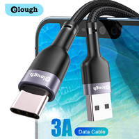 Elough USB Type C Cable 3A Fast Charging For Xiaomi Redmi Note 10 Pro Samsung Quick Charge 3.0 USB Data Cord USB C Type-C Cable