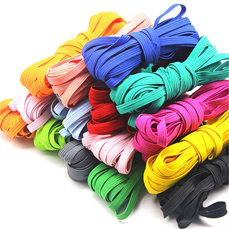 6mm Colorful High-elastic Elastic Bands Rope Rubber Band Line Spandex Ribbon Sewing Lace Trim Waist Band Garment Accessory 4y