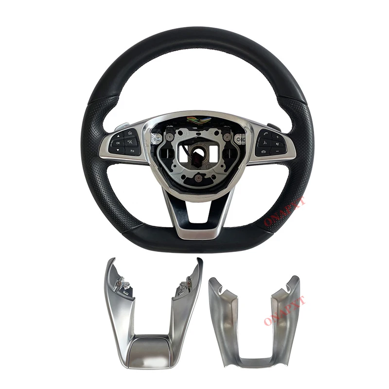 Car Steering Flat Wheel For Benz AMG Sport A/CLA/GLB/B/C/E/G Class W177 W176 W205 W213 W238 W247 W156 Lower Trim Cover