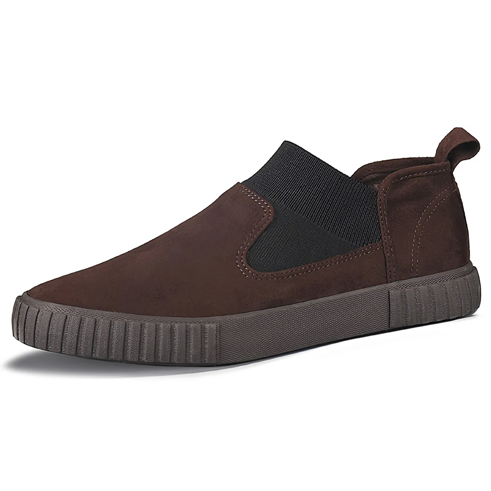 Fashionable New Low Top Vulcanized Shoes Men's Flannel Antiskid Lazy Shoes Designer Casual Shoes Spring and Autumn Simple Flat S