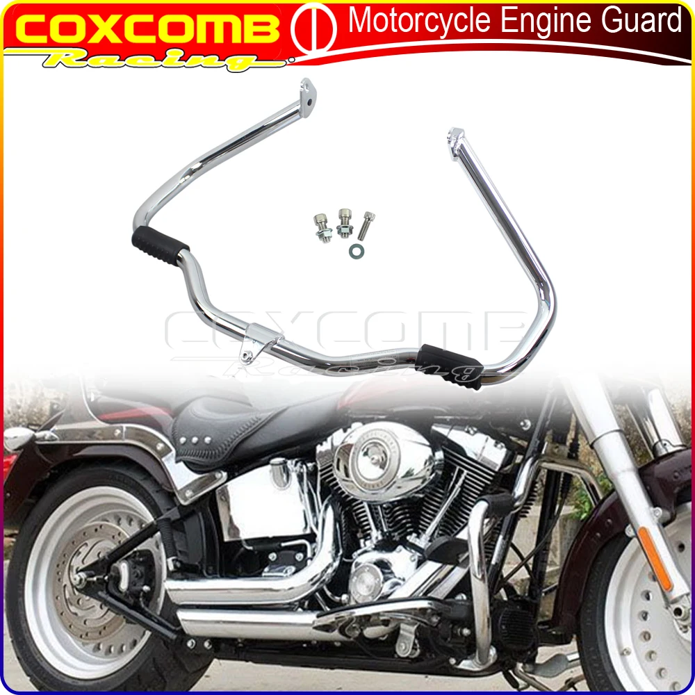 

For Harley FLH '97-'08 Touring Road King Electra Glide Mustache Crash Bars Motorcycle Chrome Highway Engine Guards Protection