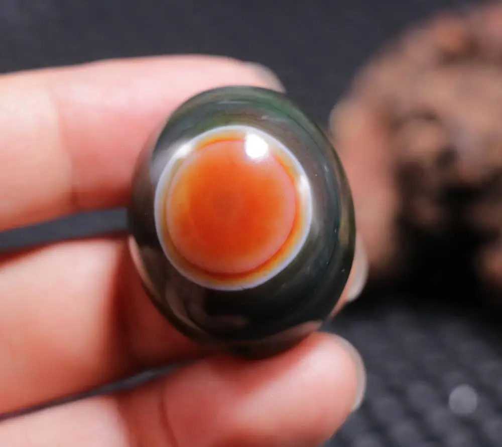 EP12 Magic Power Tibetan Agate Colorful Goat Heaven Eye dZi Bead Big Smooth Pendant 14LfD Amulet L Lkbrother Sauces Top Quality