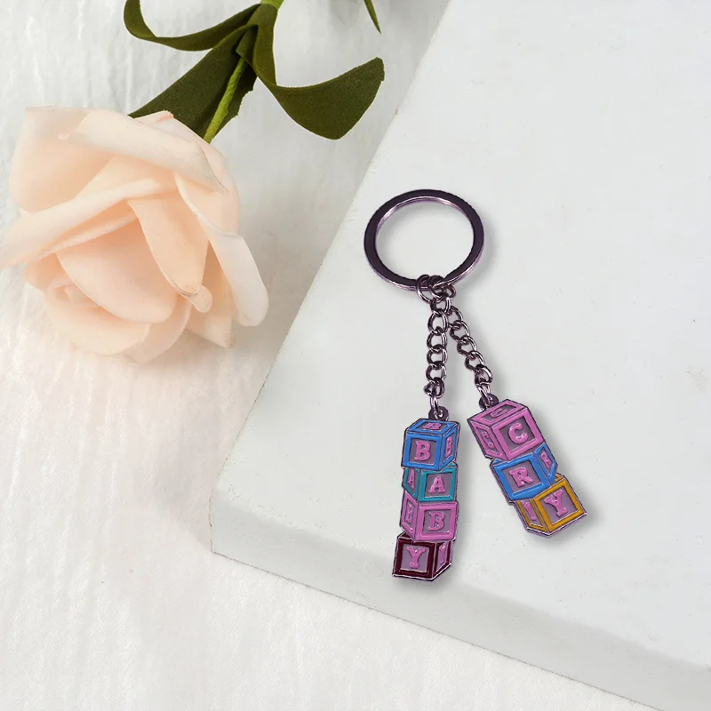 Melanie Martinez hot topic Blocks Logo Metal Key Ring Chain Spell it out for the cry babies in your life Keychain view 5