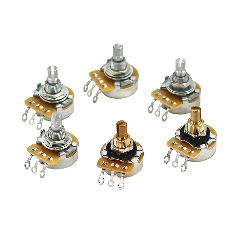 Imported electric guitar bass copper axis aluminum axis CTS potentiometer volume tone electronic 250K/500K accessories