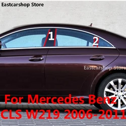 For Mercedes Benz CLS Class W219 Car Door Central Window Middle Column Trim Strip PC B C Pillar Accessories 2006-2009 2010 2011