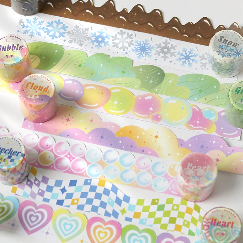 

Cute Love Heart Checkerboard Bubble Washi Tapes DIY Scrapbooking Art Crafts Album Diary Masking Tape Stationery