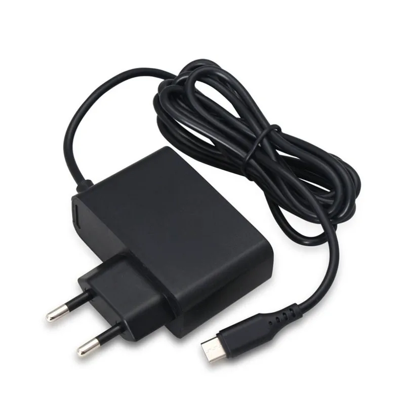 Enchufe UE EE. UU., toma de corriente de pared para viaje en casa, Cable adaptador de carga USB tipo C AC, Cargador rápido para Nintendo Switch NS consola Lite