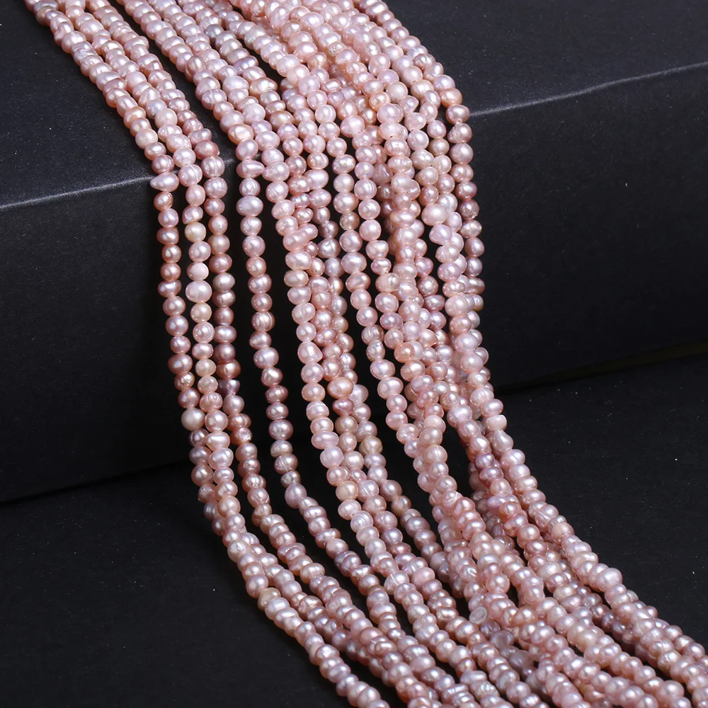 Natural Freshwater Pearl Beads High Quality Oval shaped Punch Loose Beads for Make Jewelry DIY Bracelet Necklace Accessories