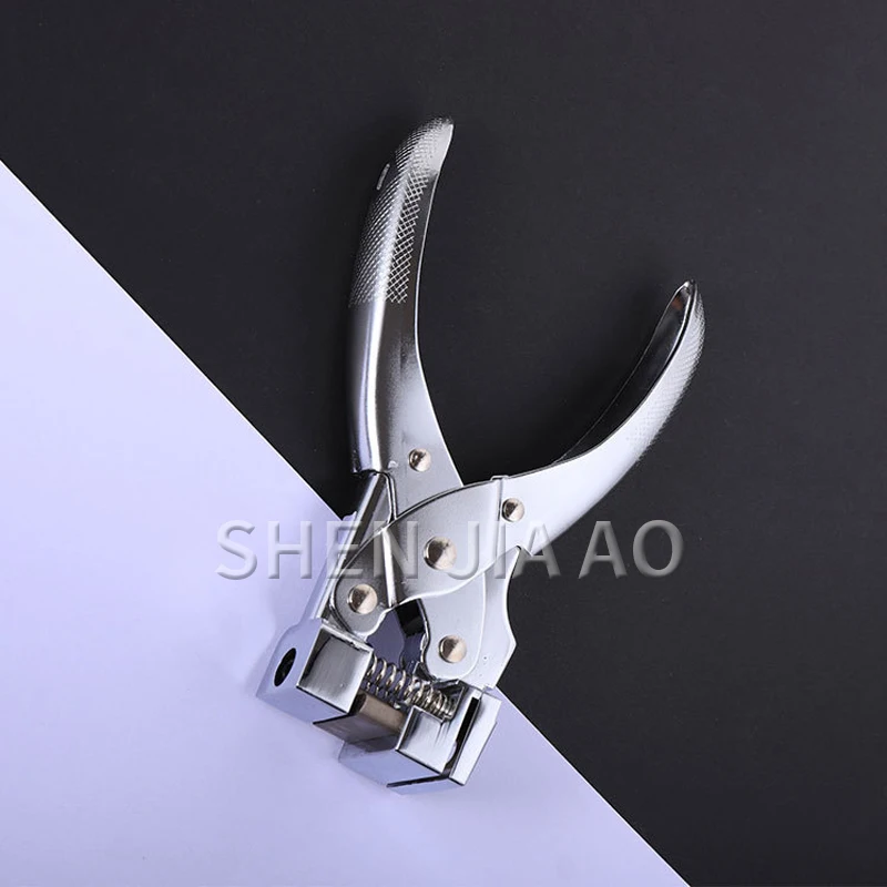 

1 шт., ручной перфоратор, подвесной перфоратор для карточек, хромированный цельнометаллический перфоратор 099, ручной перфоратор из ПВХ, бумаги, клейкой бумаги, перфоратор, инструмент