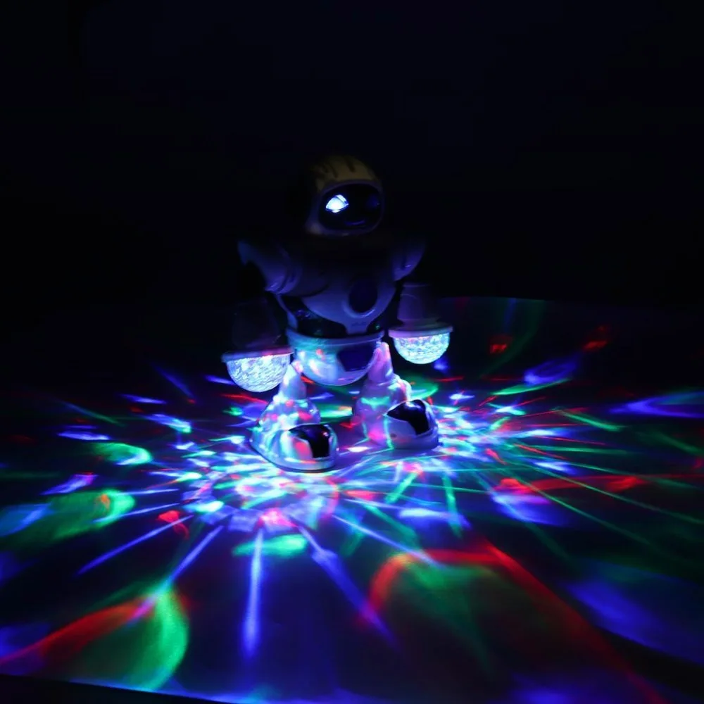 20cm Mini Robot With Flashing Led Light Dancing Intelligent Model Electric Simulated Educational Robotic Gifts Toys for children