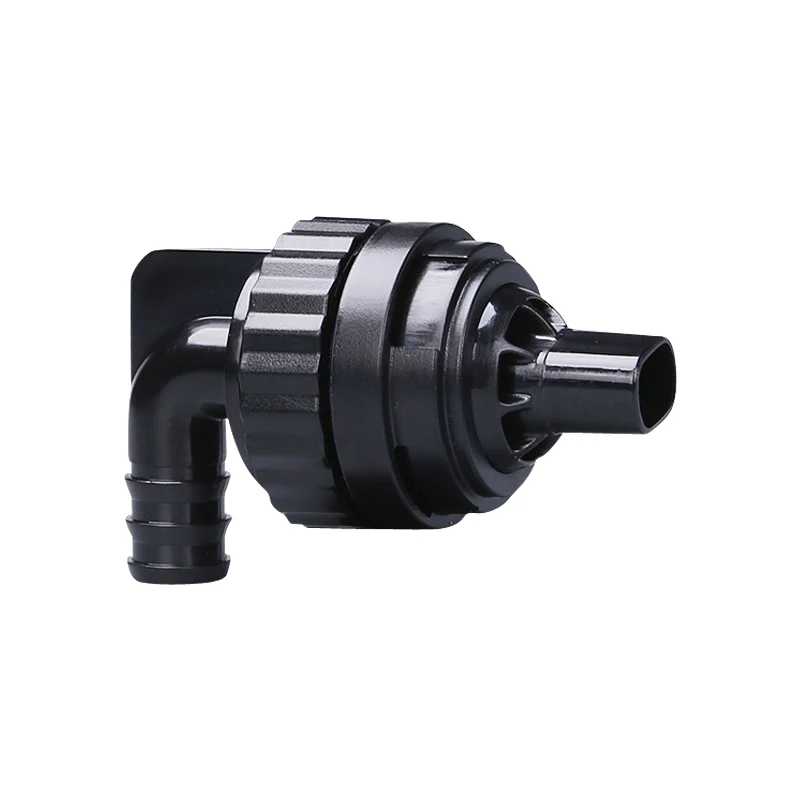 Marine Aquarium Wave Making Outlet Flat Duck Nozzle Plastic Bulkhead Connector Fish Tank Overflow Bulkhead Joint 360 Degree