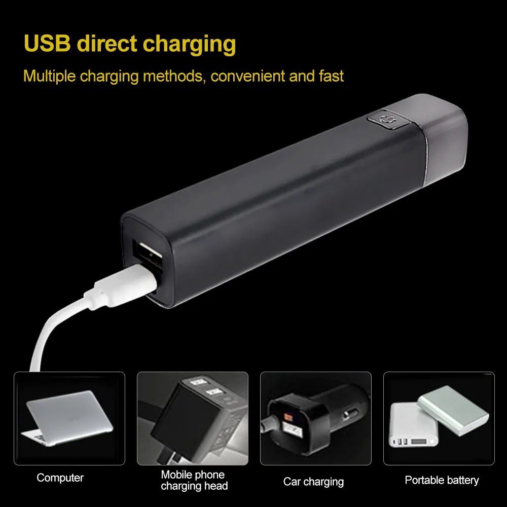 Super Bright Mini Portable XPE LED Flashlight with USB Charging 3 Modes Lighting Waterproof Camping Fashlight Lantern