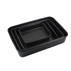 Black Carbon Steel Rectangular Baking Tray Loaf Toast Bread Cake Bakeware DIY Pastry Nonstick Mold Pan Dish Kitchen Utensils