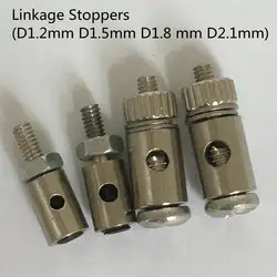 10ピース/ロットストッパーD1.2mm D1.5ミリメートルD1.8mm D2.1mmプッシュロッドコネクタ用rc飛行機部品