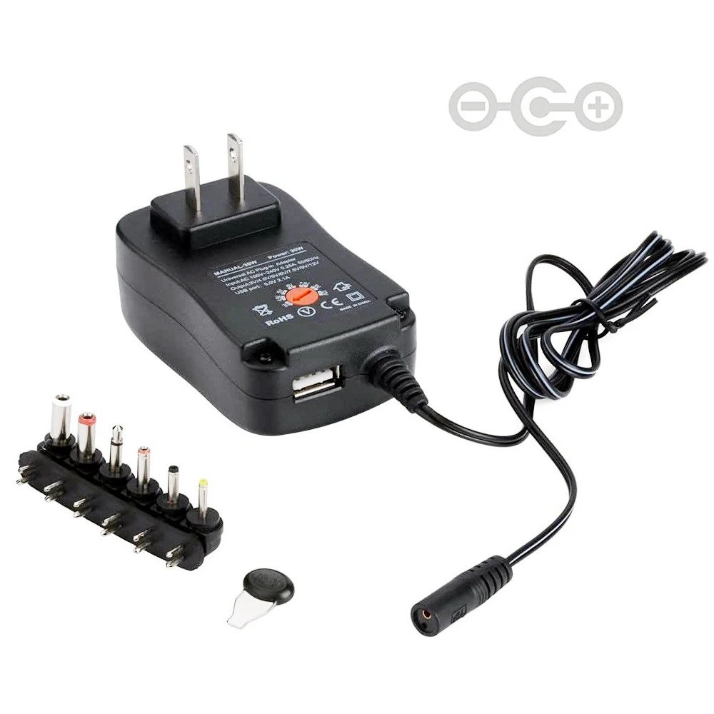 STOD Wall Adjustab Charger 3V To 12V Voltage Adjust Switch Power Supply USB Charge Cellphone DVB Camera Router LED Light Adapter