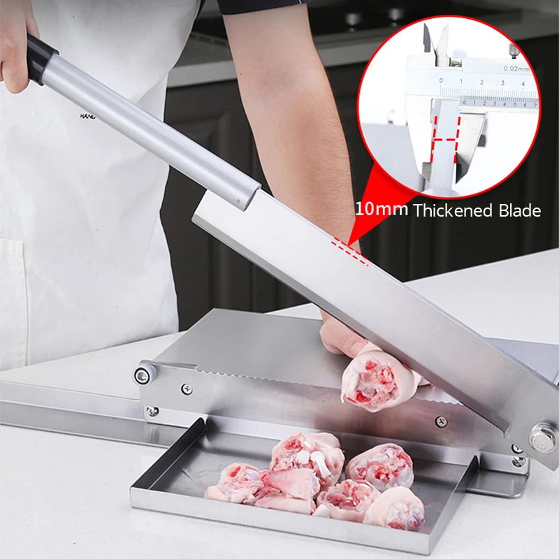 16 Polegada multifunções cortador de osso máquina família comercial slicer manual da cozinha aço inoxidável carne slicer