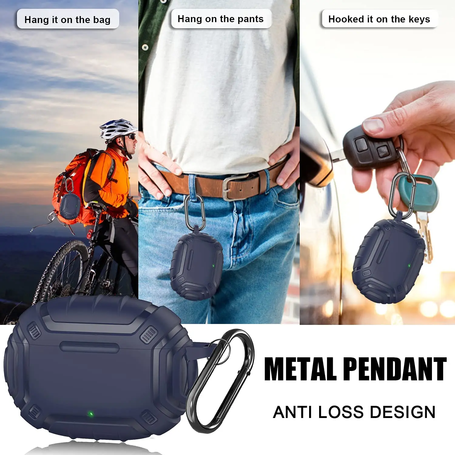 Untuk Beats Studio Bud Casing 2021 Penutup Baru untuk Pria Pelindung Seluruh Tubuh untuk Beats Studio Bud Casing Pengisi Daya dengan Gantungan Kunci,