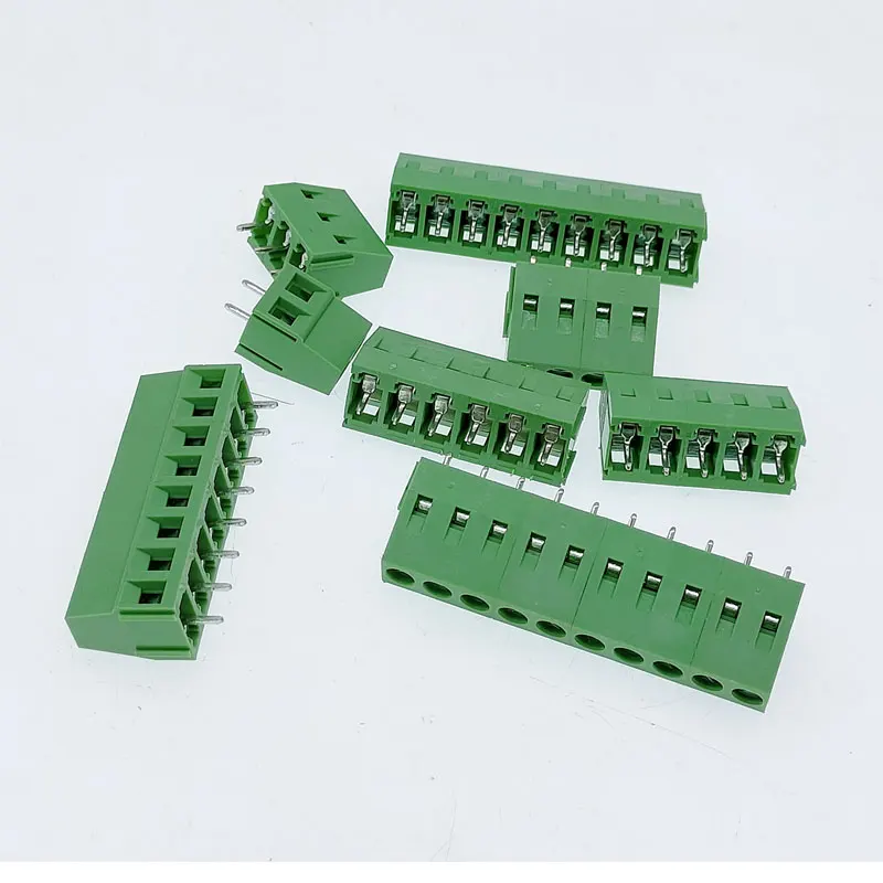 DG/KF128 5.0mm/5.08 PCB złącze śrubowe blokowe 2P 3P 4P 5P 6P 7P 8P 9P 10P 12P zaciski 380V 10A