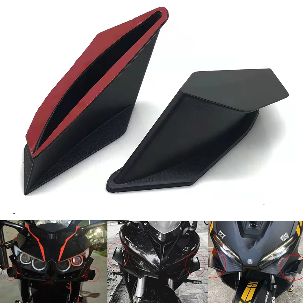 Moto plastica dinamica Winglet corpo aerodinamico antigraffio Wing Winglets Kit universale per Yamaha Honda Benelli Kawasaki