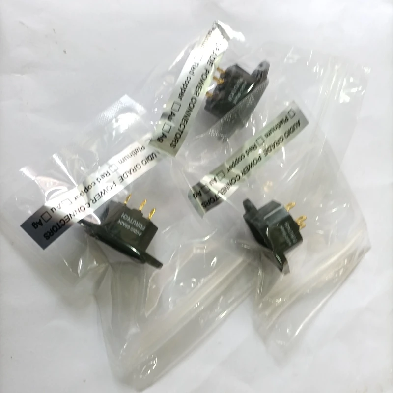 مقبس طاقة نحاسي مطلي بالذهب من Furutech ، مقبس طاقة HiFi ، IEC ، 3-Pin ، AC V ، 10A ، مقبس أنثوي ، 2