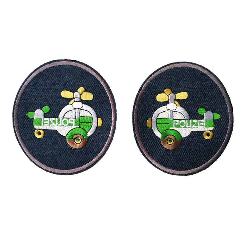 Sewing Repair Elbow Knee Patches Iron On Patch For Clothing Jeans Stripes Stickers Car Hats Embroidered Badge Children Clothes