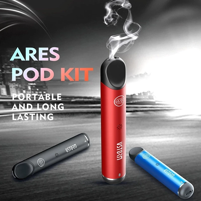 2021New Vapor Storm Ares System Pod Vape 12W e-vape pod zestaw 560mah 1.6ml cewka z siatką wkład wielokrotnego napełniania zestaw startowy VS Minifit