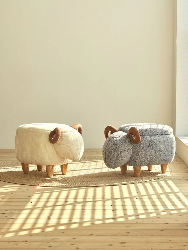 

Little Rabbit Footstool Storage Stool Furniture Home Dining Chair Nordic Solid Wood Make Up Chair Dressing Stool Coffee Stool