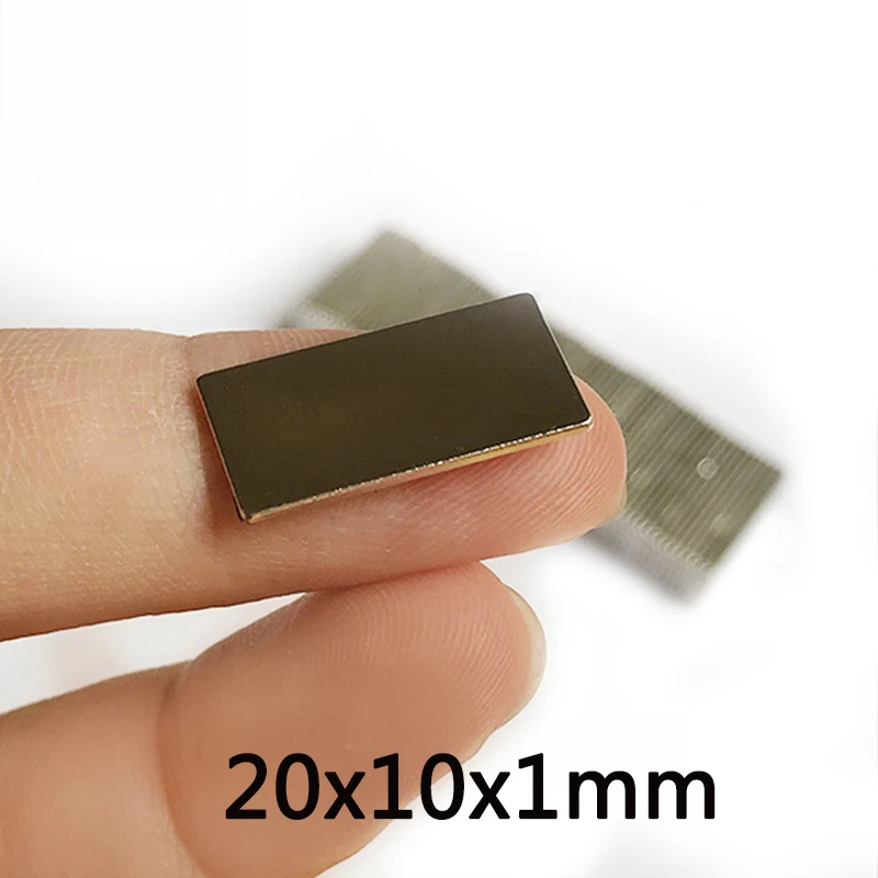 20/50/100/200/300/500pcs 20x10x1 mm Square Super Strong Neodymium Magnet Block Permanent Magnets 20*10*1mm Powerful