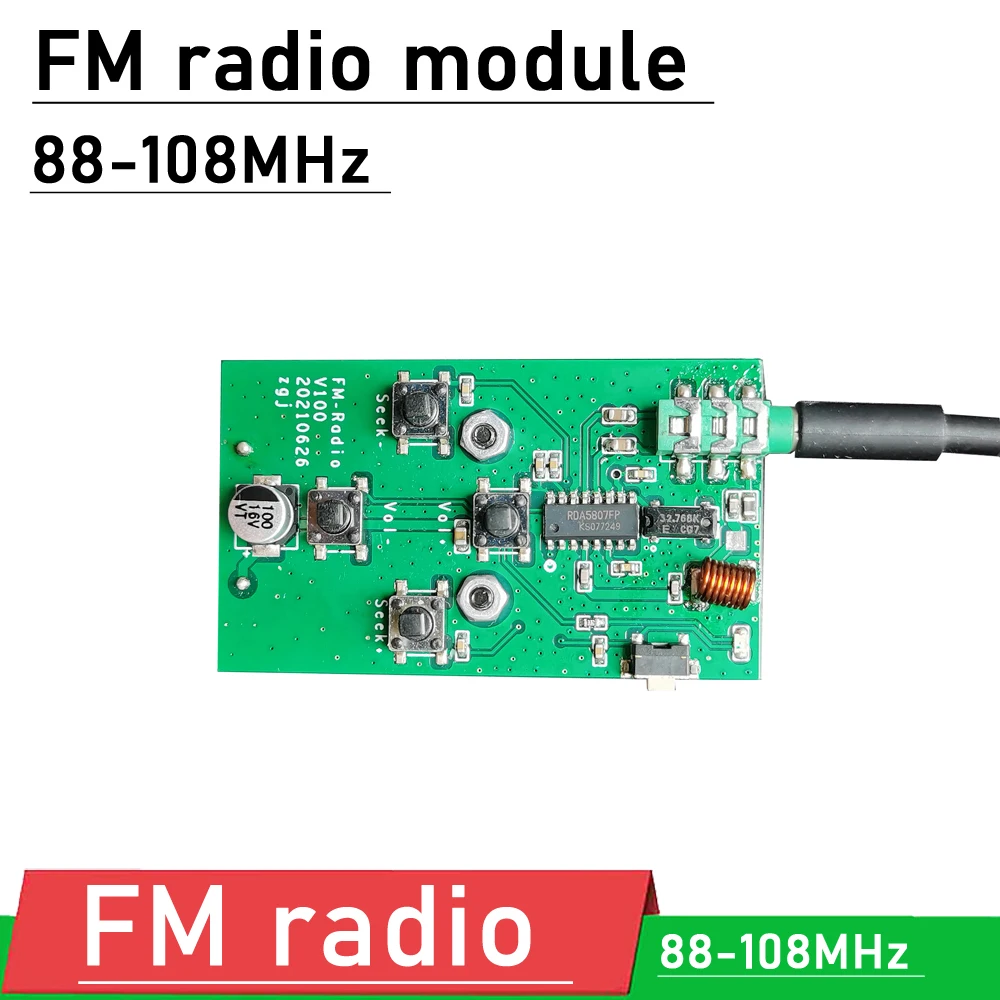 RDA5807 FM radio module 88-108MHz AA battery powered micro