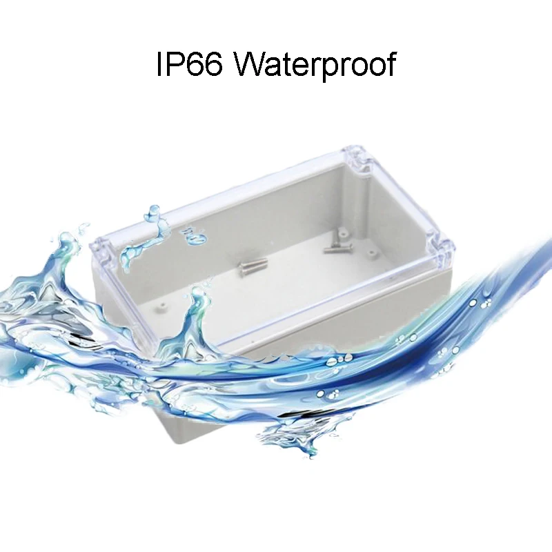 Waterproof Plastic Box ABS IP66 Electronics Box Enclosure Outdoor Instrument Design Electrical Junction Box Wiring Case Housing