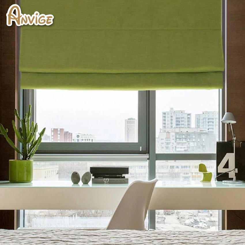 New Arrival Modern Cotton/Linen Cloth Custom Roman Shades for Windows, Doors, Home, Kitchen, Living Room