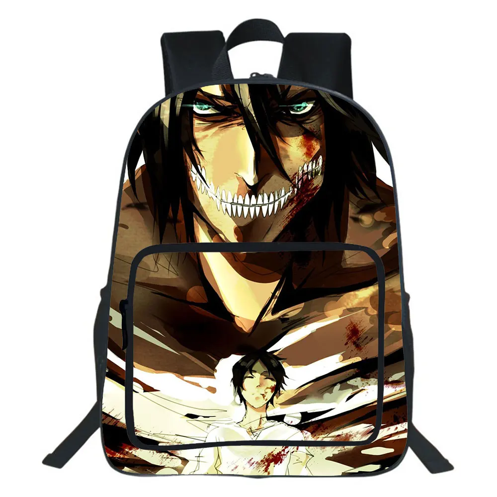 

Attack on Titan Backpack Mochila Large capacity men women Backpacks Teen School Bag Cartoon Rucksack 3D Printing Bag 19 inch