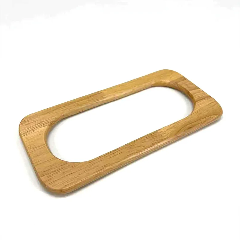 1Pc Square Wood Straps D Shape Wooden Bag Handle Decorative DIY Classic Bags Accessories Handbag Tote Replacement Making Tool