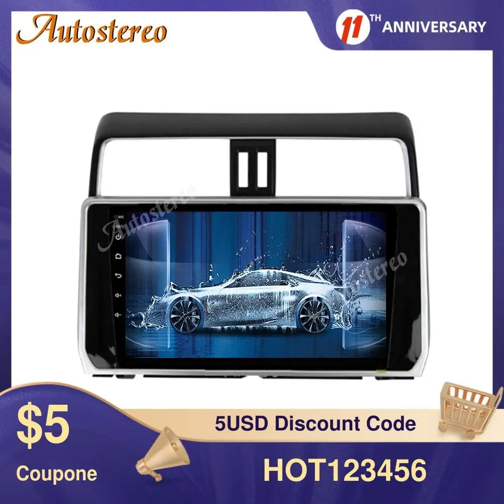 

Для Toyota Land Cruiser Prado 150 2018-2020 Android 10 128G Автомобильный GPS-навигатор стерео головное устройство мультимедийный плеер Радио Лента