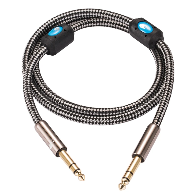 HIfi Stereo 6.35mm 1/4 Inch TRS Jack to Jack Cable Mixer Console Monitor Camera 6.3 to 6.3 OFC Audio Cable 1M 2M 3M 5M 8M 10M