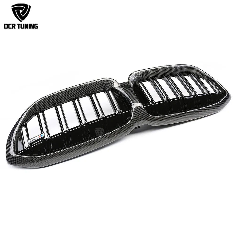 Front Grille For BMW New 3 Series G20 G28 320i 325i Gloss black & three color Carbon Fiber Grilles 2019 - UP