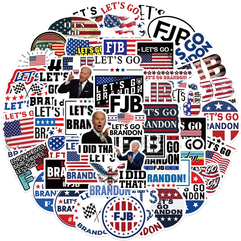 10/30/50pcs Joe Biden America President Stickers Let's Go Brando  Biden Creative Cartoon Sticker Laptop Diy Decal Decor Stickers