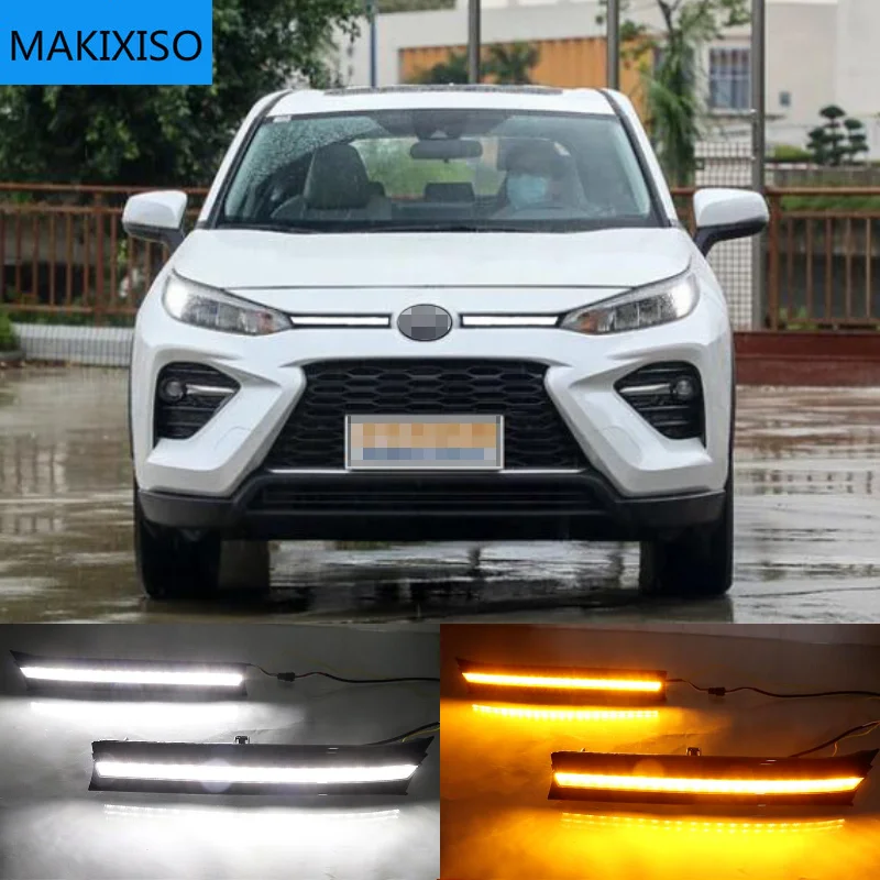 

LED Daytime Running Lights Car Engine Cover Decoration Light Turn Signal Lamp For Toyota Wildlander 2020-2021 And Beyond