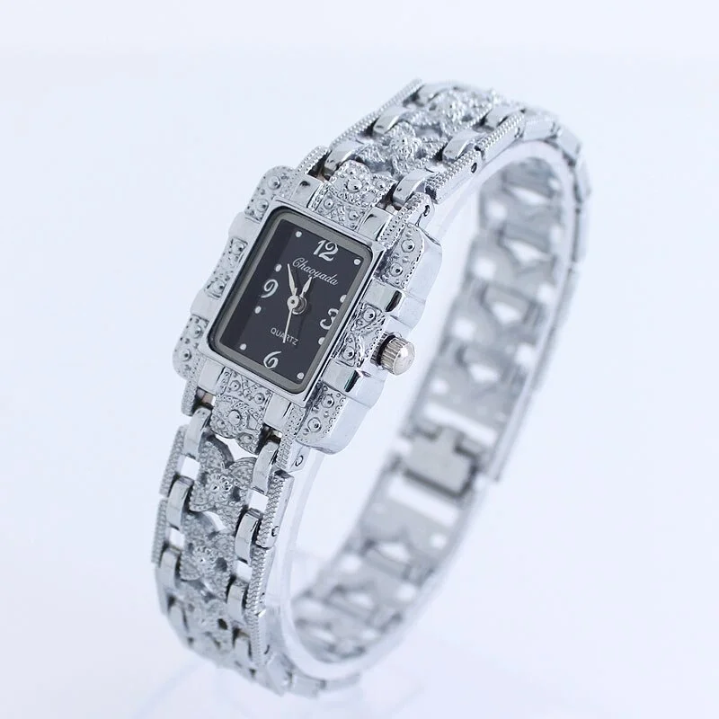 Relógio de pulso com borboleta, relógio analógico de quartzo para mulheres, de aço inoxidável, da moda, vazado, presente