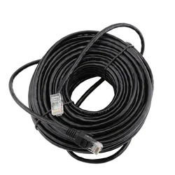 Cable de red Ethernet Cat5 de 10M, 20M, 30M, 50M, parche RJ45, cables LAN impermeables para exteriores para seguridad CCTV, sistema de cámara IP POE