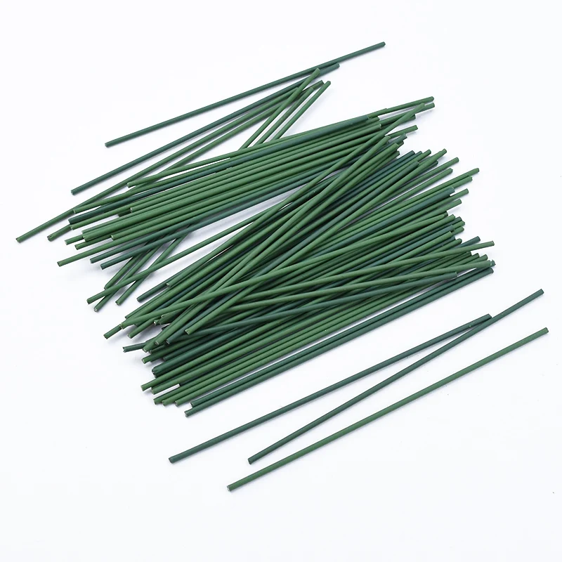 30pcs Pole Iron Wire Green Leaf Vases for Home Decor Christmas Decorative Flowers Wreaths Wholesale Artificial Flowers