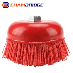 1 Piece 150mm Cup Nylon Abrasive Brush Wheel Grit 80 Pile Polymer-Abrasive For 6 Inch Angle Grinder Dremel Rotary Tool