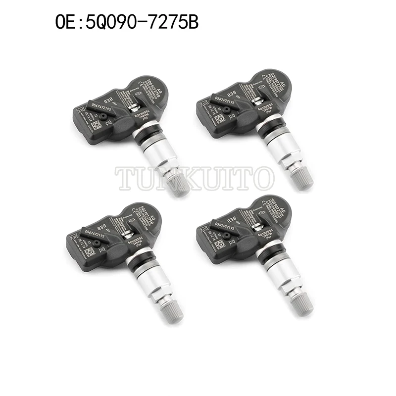 4PCS /SET Tire Pressure Monitoring System TPMS Sensor for AUDI  MCLAREN  Volkswagen SKODA BENTLEY PORSCHE 5Q090-7275B