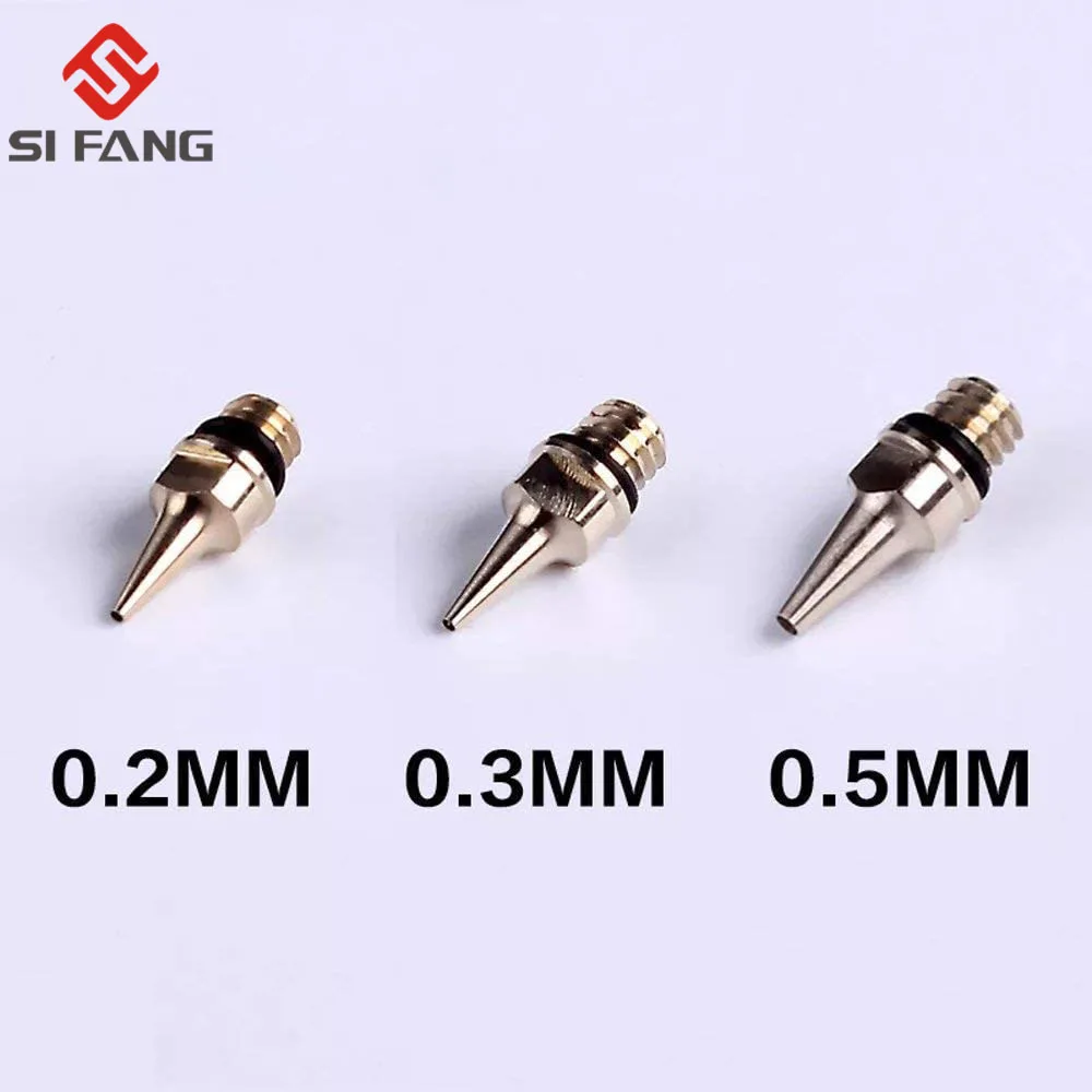 Imagem -03 - Aerógrafo para Pulverização de Tinta Peças com Bico de 0.2 0.3 0.5 mm Peças de Reposição Acessórios