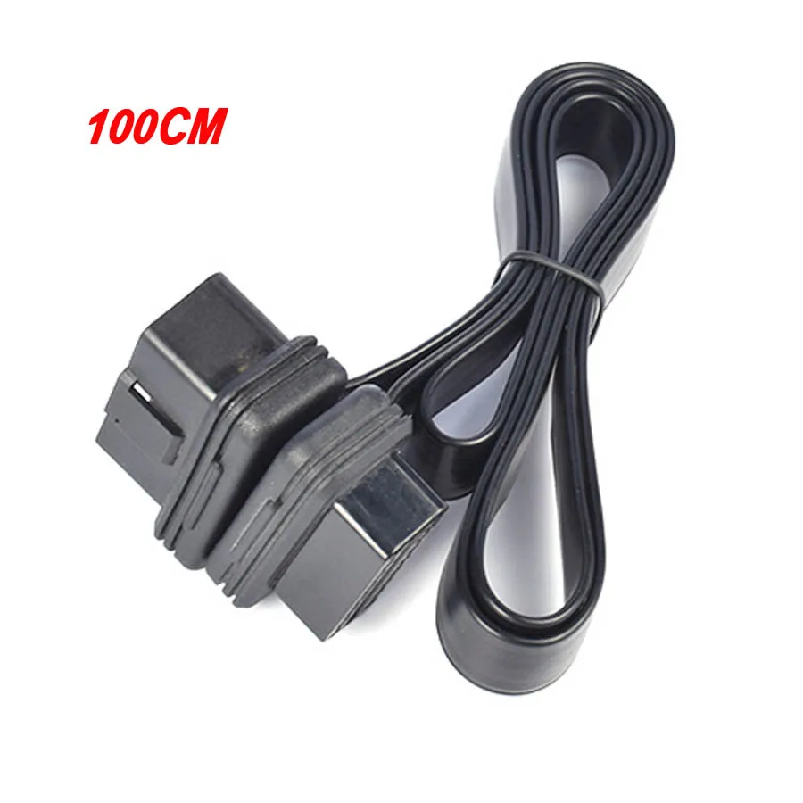 30/60/100CM Elbow Noodle Cable 16 Pin OBD2 Extension Cable For Audi/Fiat Etc Car OBD 16Pin Male To Female OBDII Connector